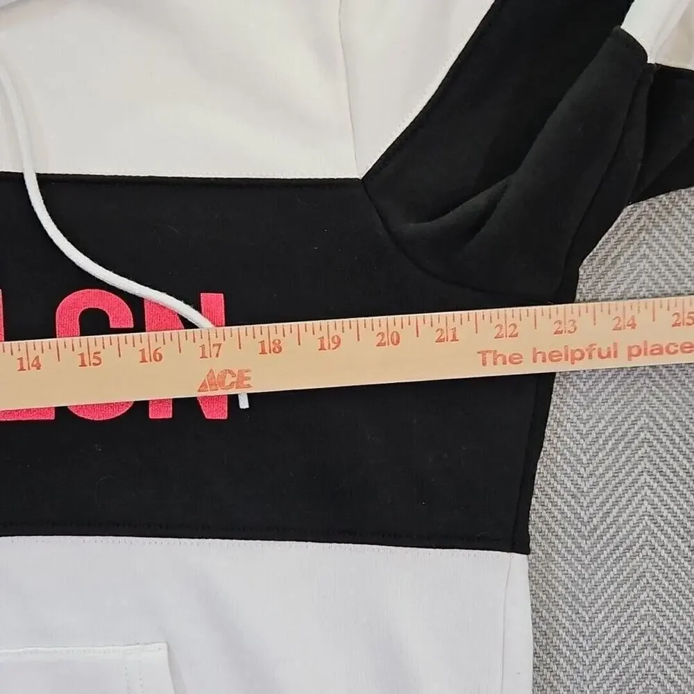 True Religion Men's Pullover Colorblock Hoodie Sweatshirt White‎ Black 103140 LG